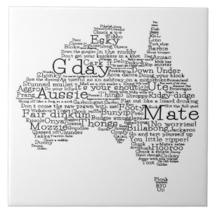 Australisk slang karta kakelplatta