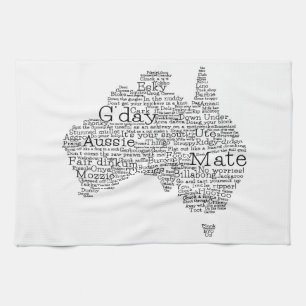 Australisk slang karta kökshandduk