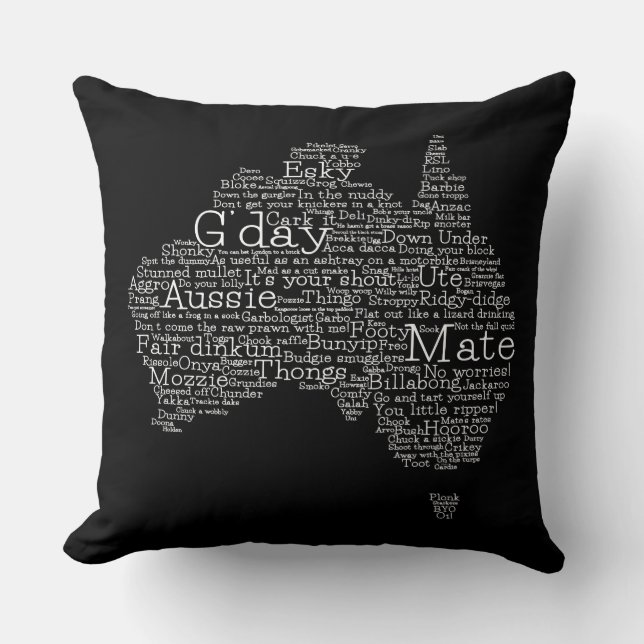 Australisk slang karta kudde (Framsida)