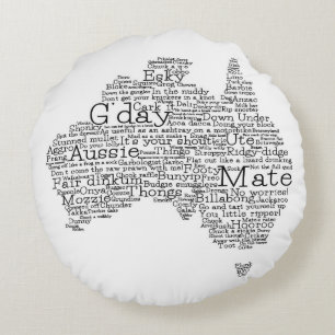 Australisk slang karta rund kudde