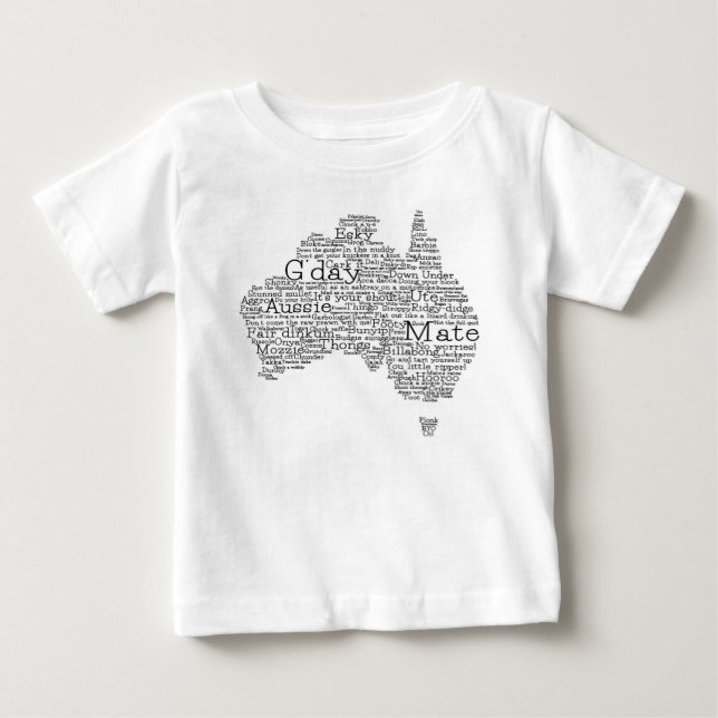 Australisk slang karta t-shirt (Framsida)