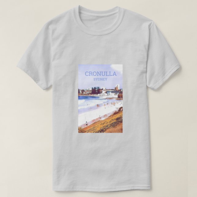 Australisk strandresekonst Cronulla T Shirt (Design framsida)