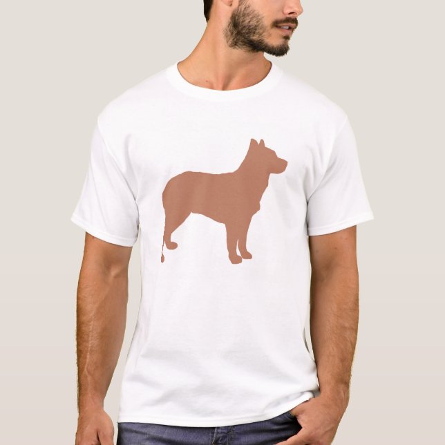 australisk stumpy svan cattle hund silo red.png t-shirt (Framsida)