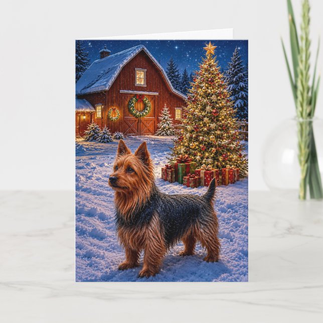 Australisk terrier  helgkort (Framsida)