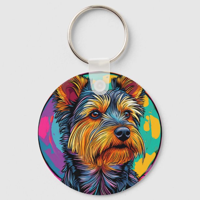 Australisk terrier hund nyckelring (Framsida)