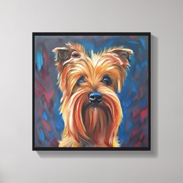 Australisk terrier - Hundporträtt Canvastryck (Framsida)