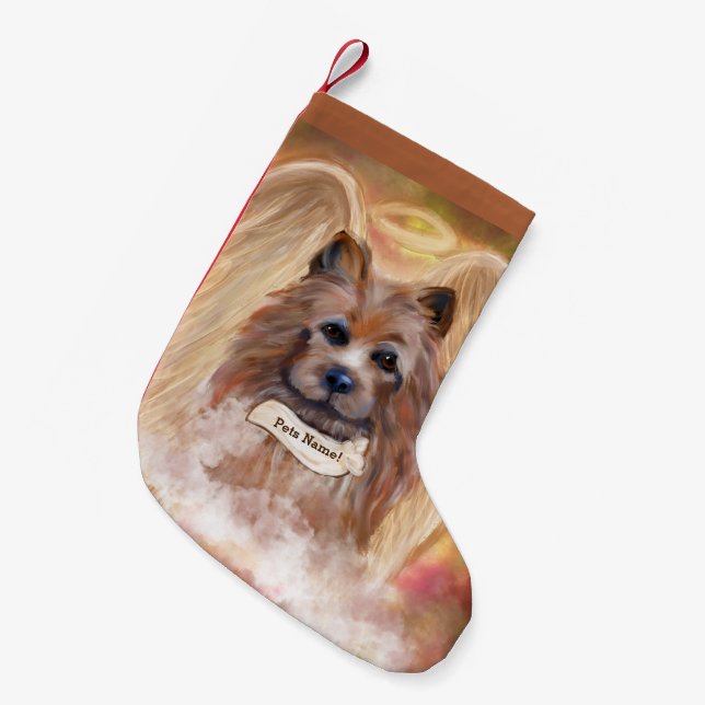 AUSTRALISK TERRIER LITEN JULSTRUMPA (Framsidan (Hängande))