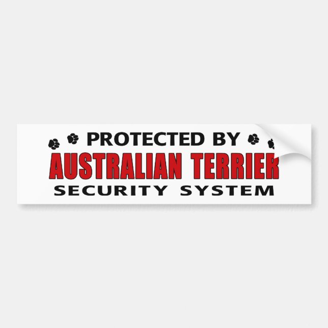 Australisk Terrier Security Bildekal (Framsidan)