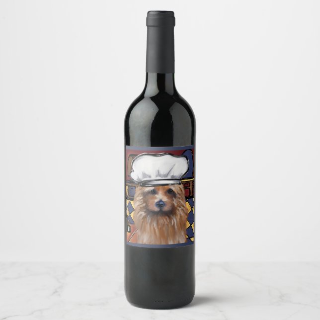 Australisk terrier   vinflaska etikett (Framsida)
