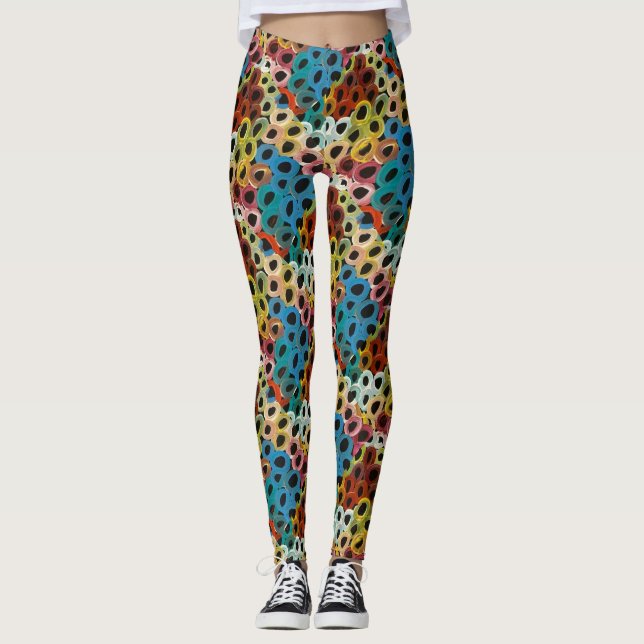 Australiska aboriginella artister Boutique Soakage Leggings (Framsida)