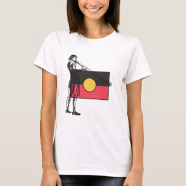 Australiska, aboriginella Flagga och aboriginer T Shirt