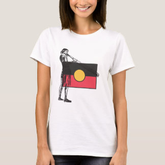 Australiska, aboriginella Flagga och aboriginer T Shirt