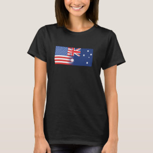 Australiska amerikanska Flagga Australien, Amerika T Shirt