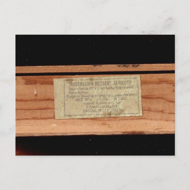 Australiska aprikoser vykort (Framsida)