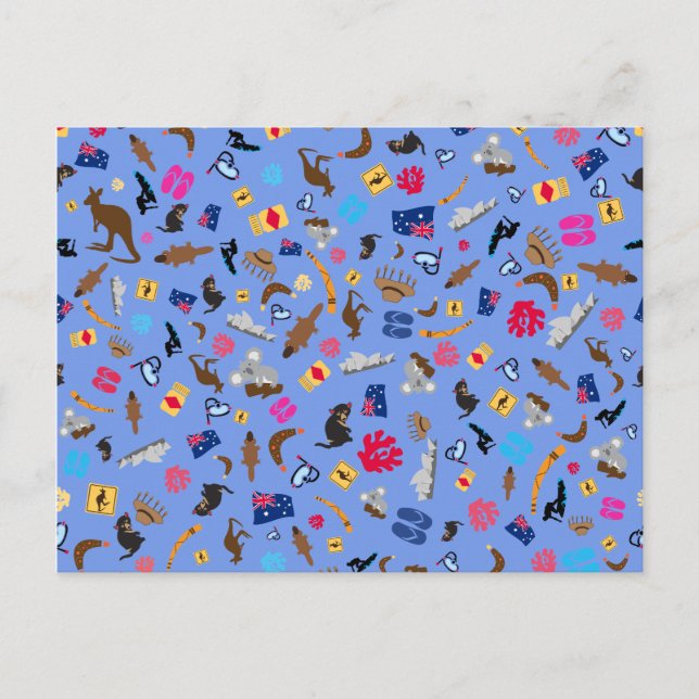 Australiska artiklar, vad är Austalia berömd för Vykort (Framsida)