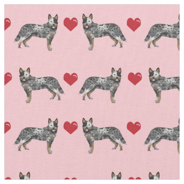 Australiska boskapshöljen hund blue heeler kärlek tyg (Närbild)