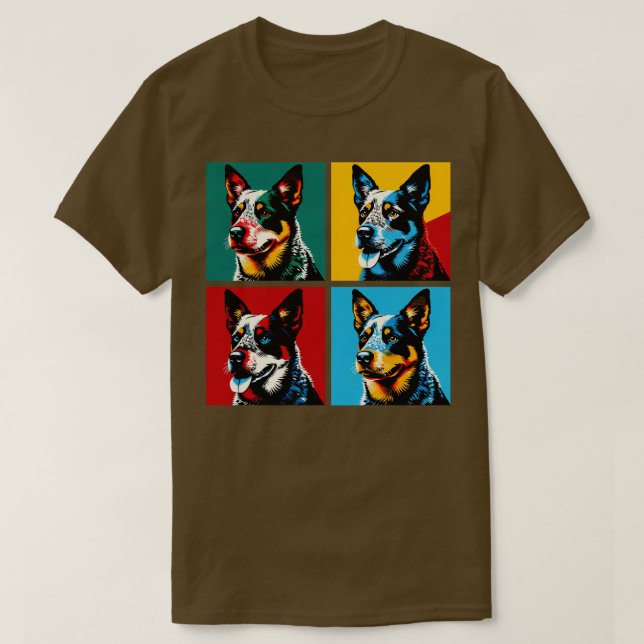 Australiska Cattle Hund Art Hund älskare T Shirt (Design framsida)