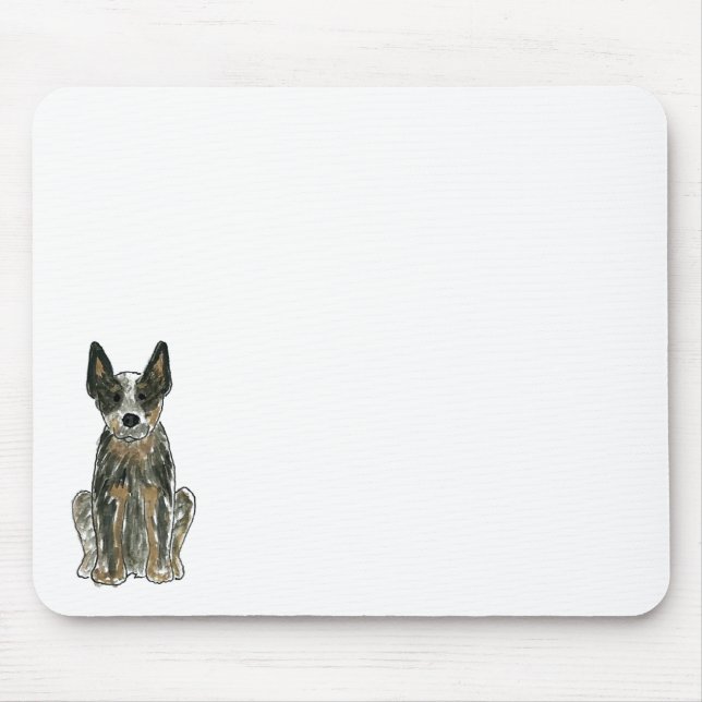 Australiska Cattle Hund Blue Heeler ACD Art Musmatta (Framsidan)