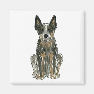 Australiska Cattle Hund Blue Heeler Art Magnet