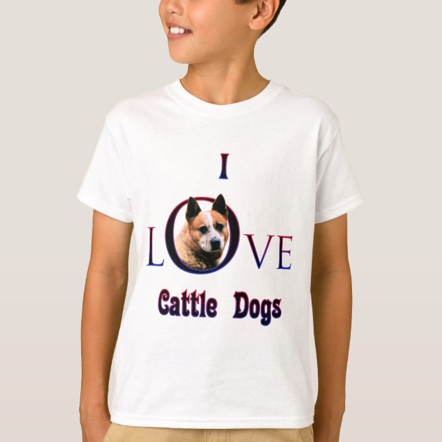 Australiska Cattle Hund I Kärlek T Shirt (Framsida)