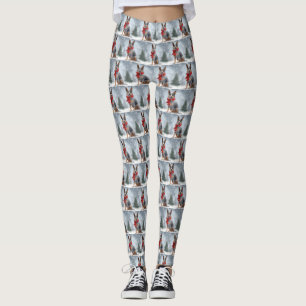 Australiska Cattle Hund i Snö-jul Leggings