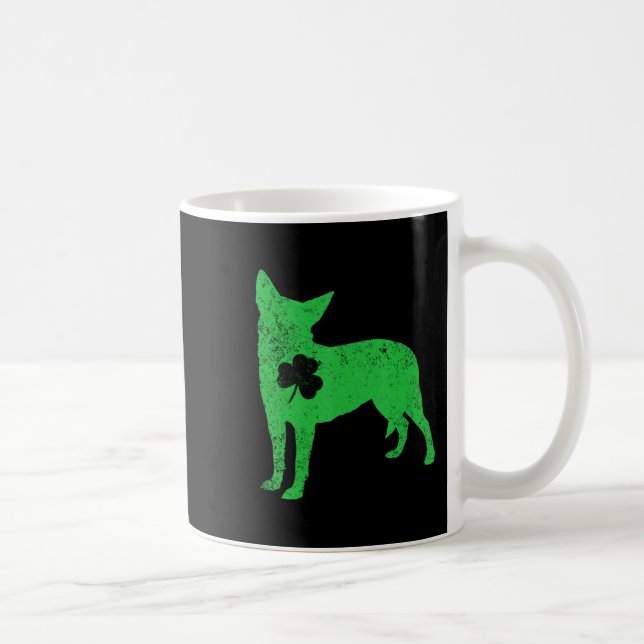 Australiska Cattle Hund Irish Klöver St Patrick Da Kaffemugg (Höger)