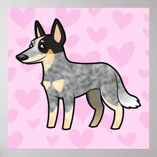 Australiska Cattle Hund / Kelpie Kärlek Poster (Framsidan)