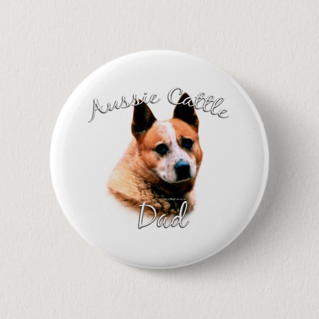 Australiska Cattle Hund Pappa 2 Knapp (Framsida)