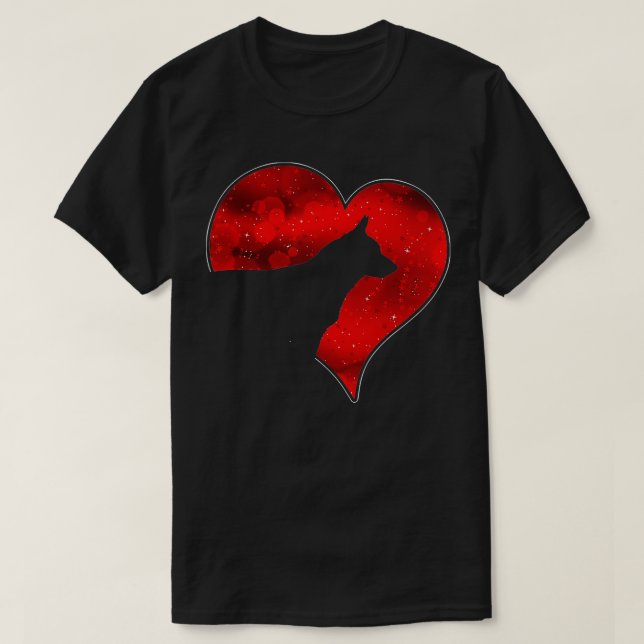 Australiska Cattle Hund Red Heart Kärlek T Shirt (Design framsida)