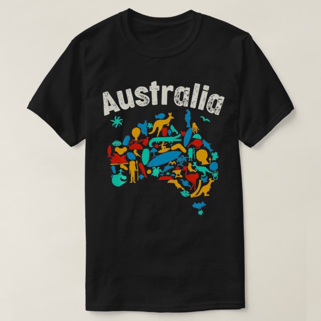 Australiska dagen Funny Australian Kids Animals Ka T Shirt (Design framsida)
