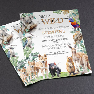 Australiska djur Vild en Birthday Kangaroo