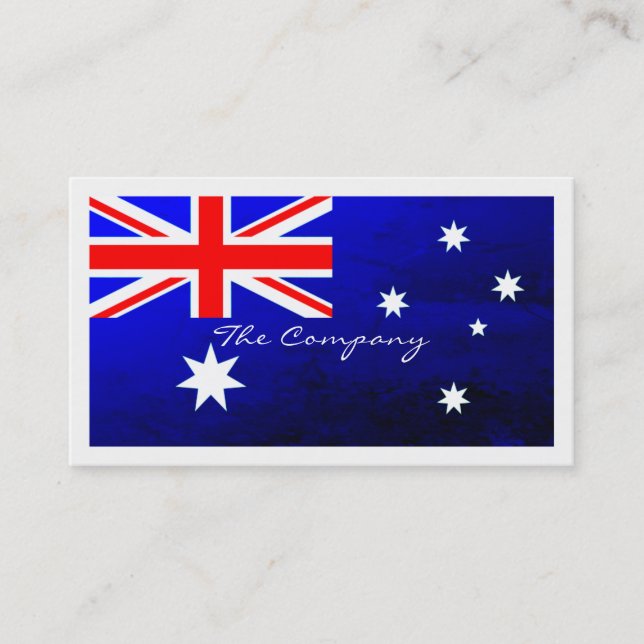 Australiska Flagga, Australien Visitkort (Framsida)