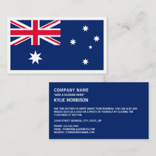 Australiska Flagga, Australiens Flagga Visitkort