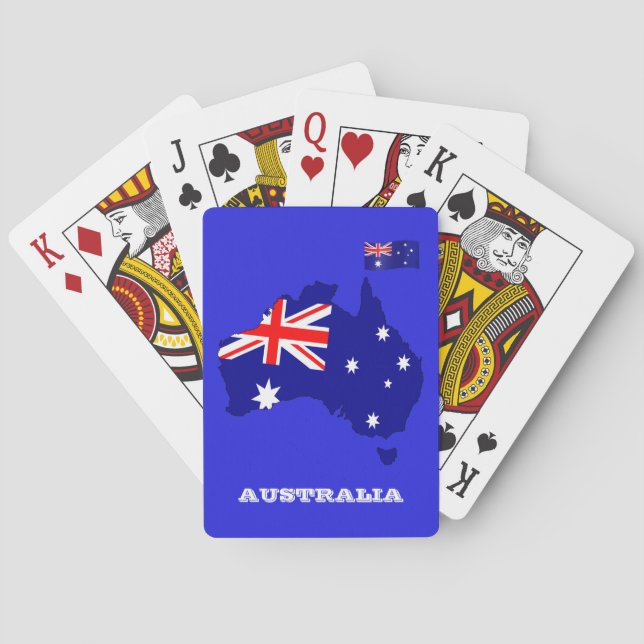 Australiska Flagga, Australiens spelkort (Baksidan)