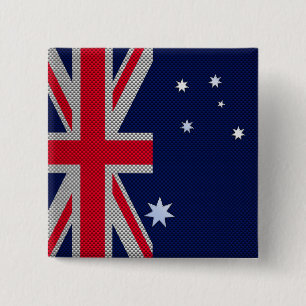 Australiska Flagga Design Carbon Fiber Stil Knapp