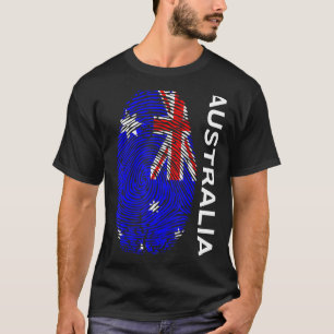Australiska Flagga Dna Fingerprint Australia T Shirt