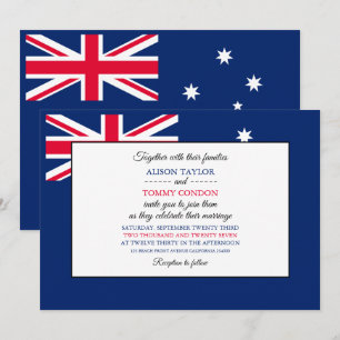 Australiska Flagga, Flagga Australien Bröllop Inbjudningar