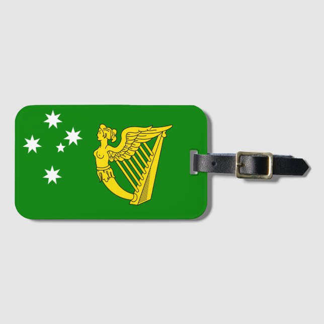 Australiska flagga för det irländska arvet bagagebricka (Framsida horisontal)