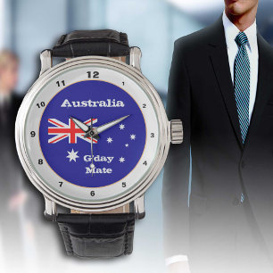 Australiska Flagga & G'day Mate, Australien/mode Armbandsur