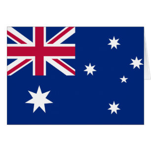 Australiska flagga hälsningskort