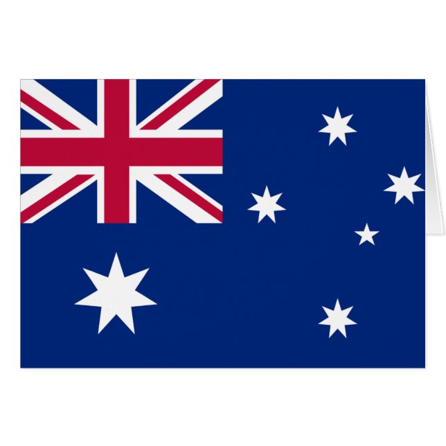 Australiska flagga hälsningskort (Framsidan Horizontal)