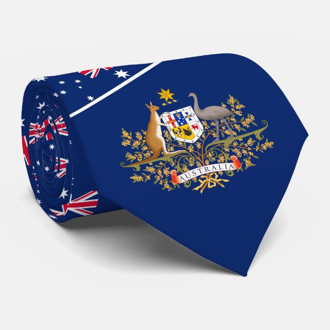 Australiska Flagga & Jacka av Arm, Australien Slips (Rullad)