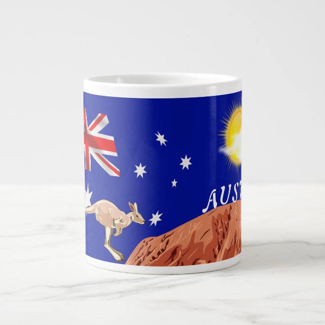 Australiska flagga jumbo mugg (Framsidan)