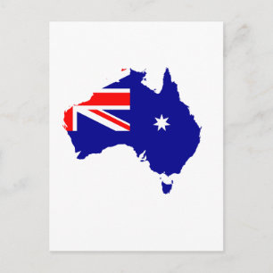 Australiska flagga karta vykort