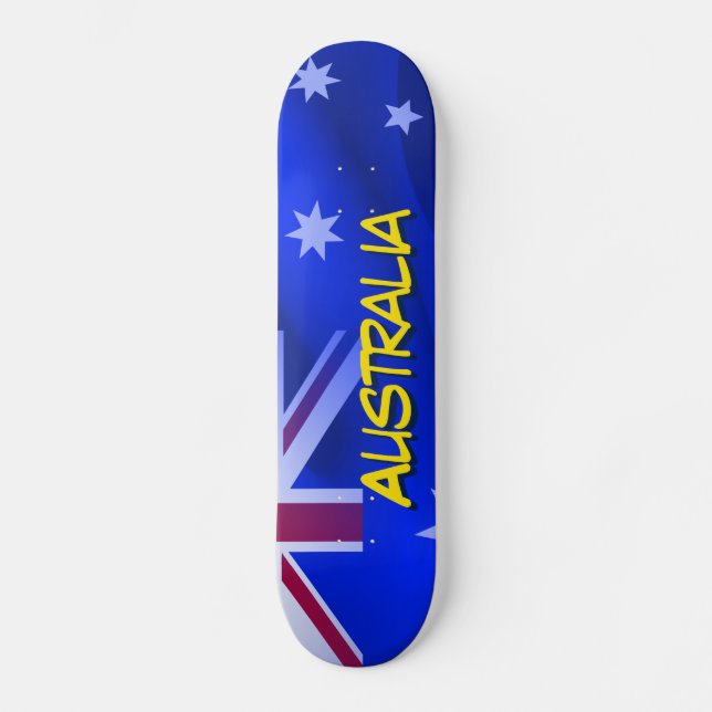 Australiska flagga mini skateboard bräda 18,5 cm (Framsida)