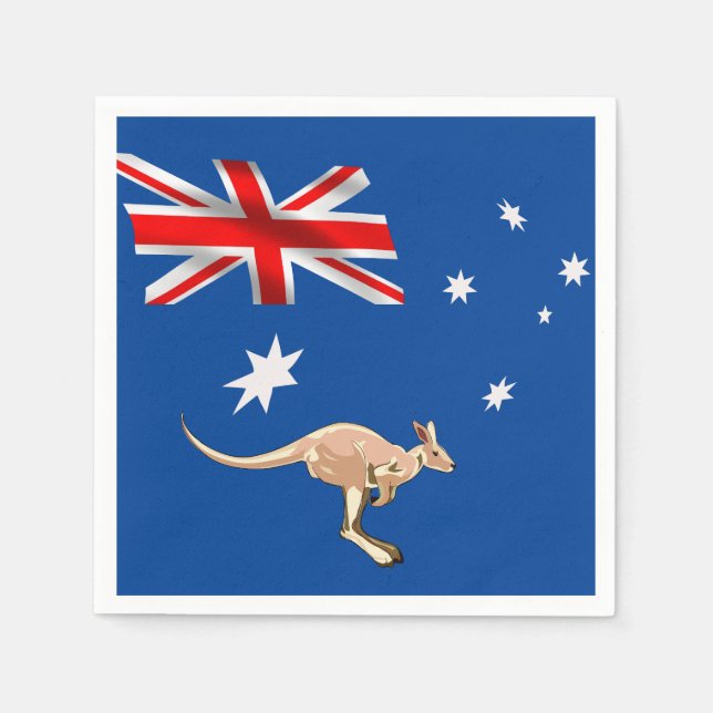 Australiska flagga pappersservett (Framsidan)