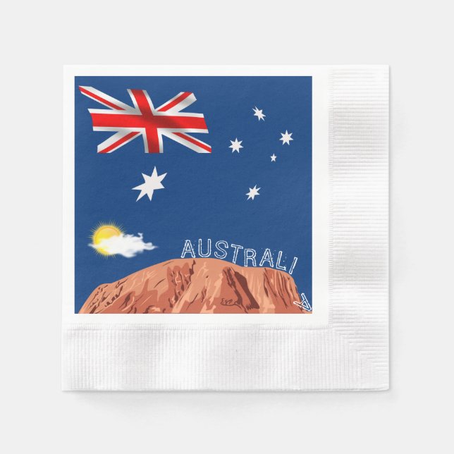 Australiska flagga      pappersservett (Framsidan)