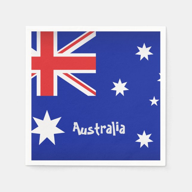 Australiska Flagga Pappersservett (Framsidan)