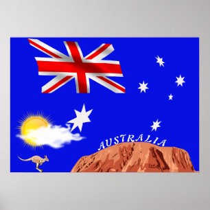Australiska flagga poster