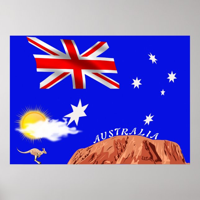 Australiska flagga poster (Framsidan)